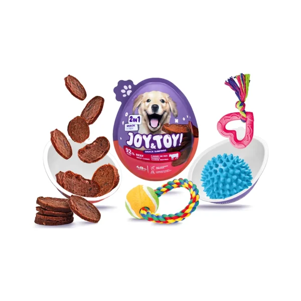 JOY&TOY! Vajíčko pre psov s prekvapením Beef Coins - hovädzie mäsko