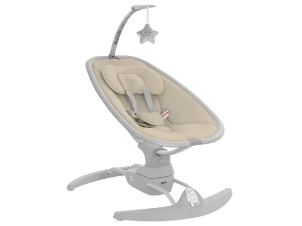 KikkaBoo Houpací lehátko elektrické  Spinny Beige