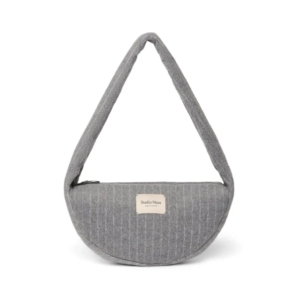 STUDIO NOOS - Flannel Chalkstripe Mini Cross Body bag | Light Grey