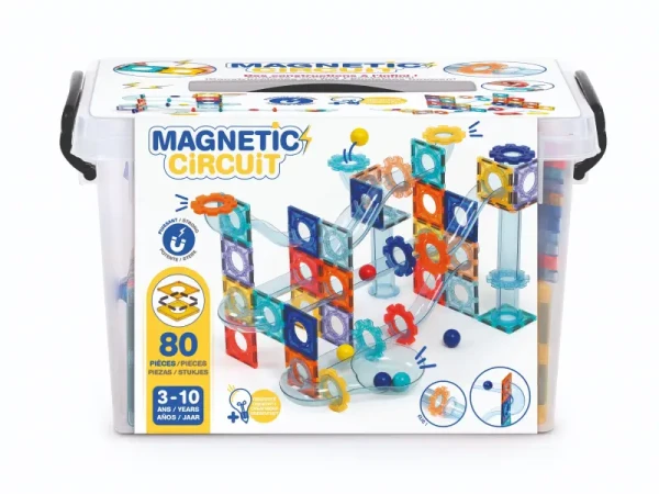 Ludi Magnetická stavebnica guličková dráha 80 ks