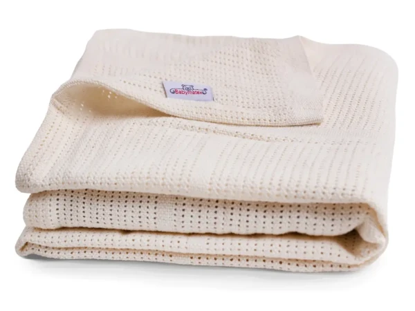 BABYMATEX Deka úpletová z bavlny 75x100cm Sisi ecru, slonová kosť