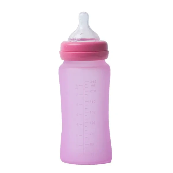 BO Jungle Skleněná láhev s úchyty B-Thermo 240ml Pink