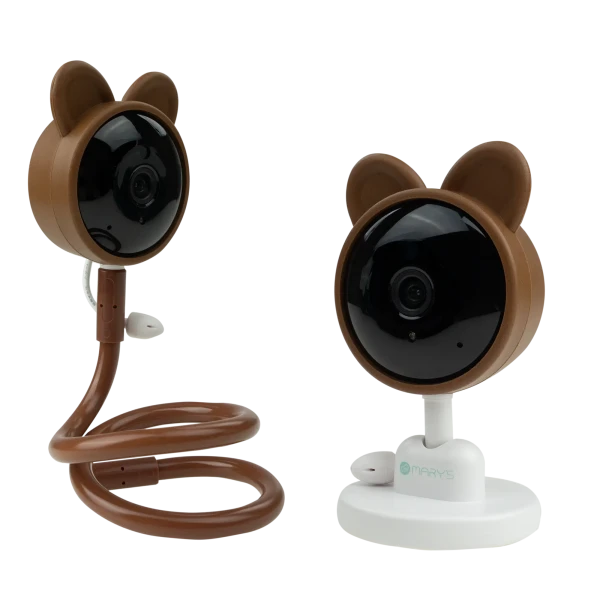 Mary's Baby monitor s kamerou, s WiFi TUYA - medvedík, hnedá