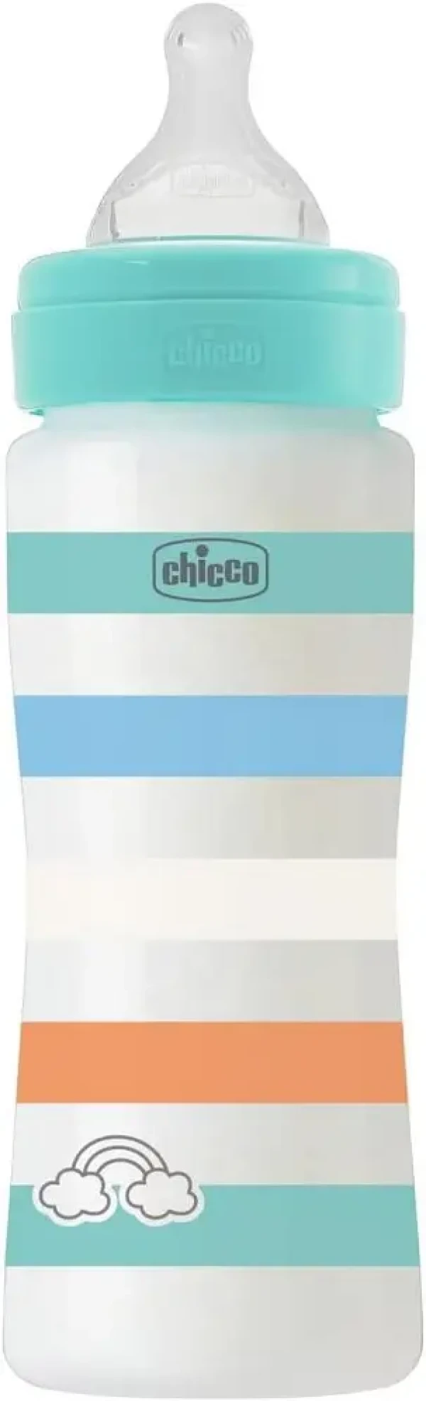 CHICCO Fľaša dojčenská Well-being silikón 330ml chlapec