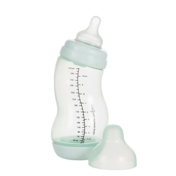 Difrax Kojenecká S-lahvička Difrax, široká, Antikoliková, mentolová - 310 ml