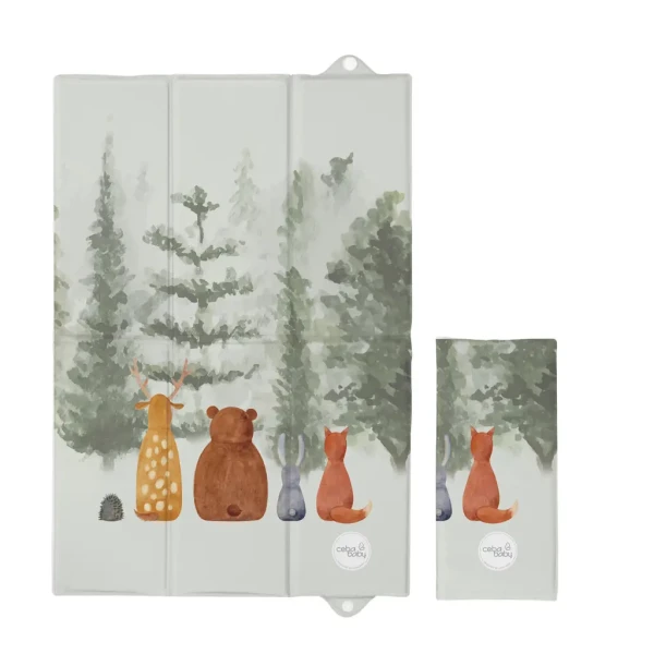 CEBA BABY Podložka prebaľovacia cestovná (60x40) Basic Forest Companions