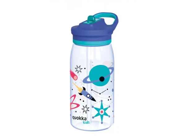 Quokka Plastová láhev s pítkem Glow Kids Space 580 ml