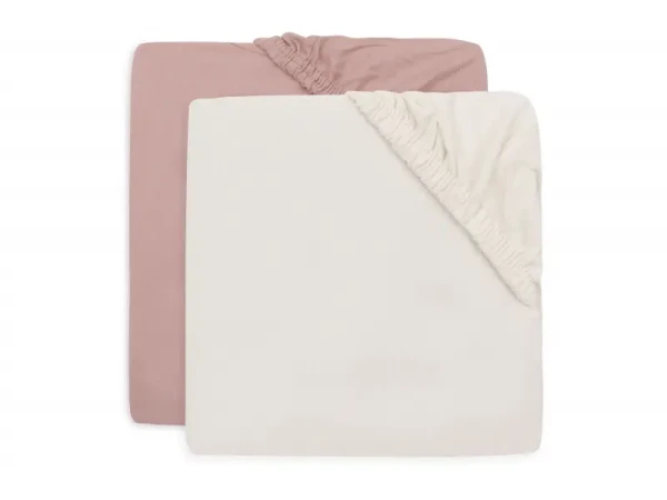 Jollein Napínacia plachta 40/50 x 80/90 cm 2 ks Wild Rose/Ivory