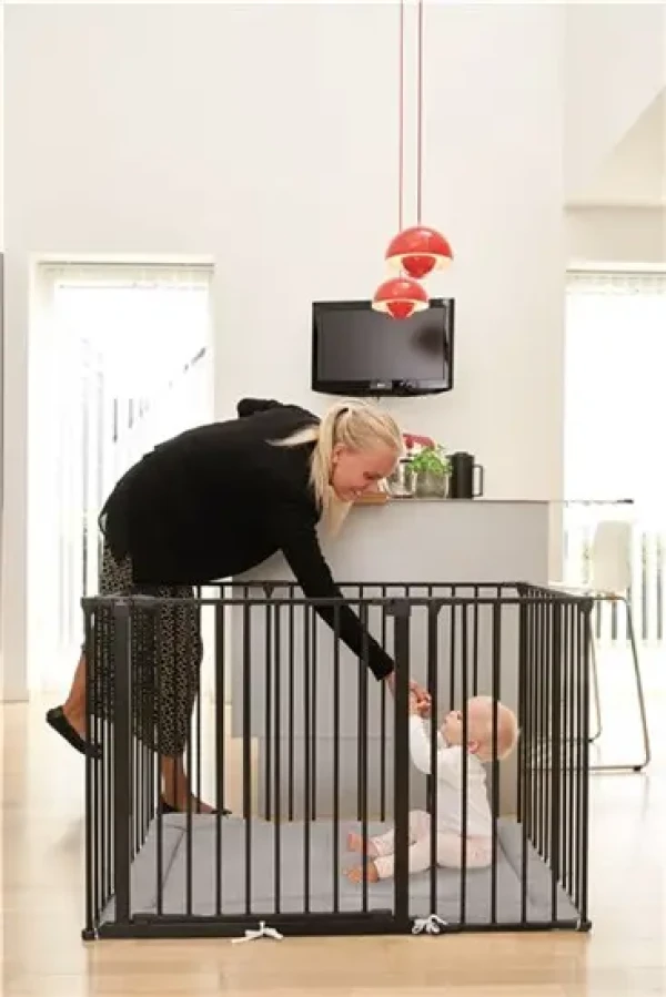 Baby Dan Babydan dětská ohrádka Supreme OLAF Rectangle černá s matrací