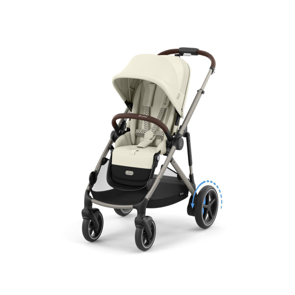 Cybex e-Gazelle S Seashell beige - Taupe Rám + fusak Snogga ZDARMA