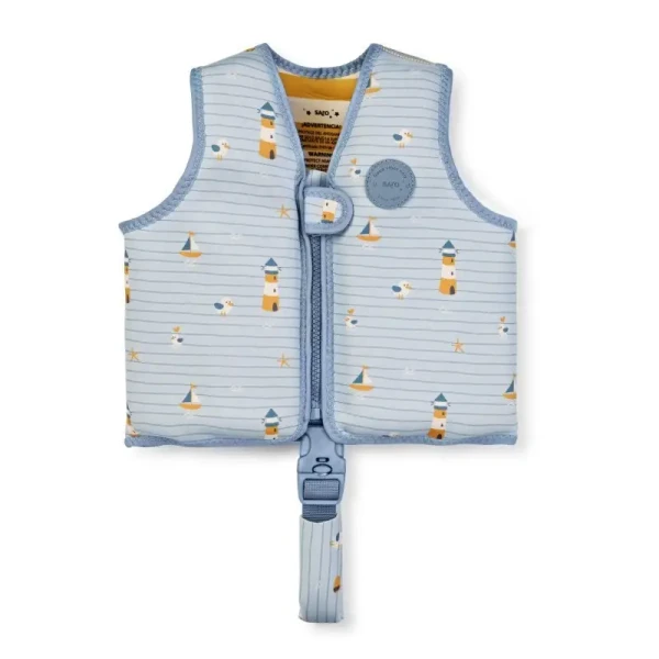 Saro Baby Plavecká neoprénová vesta s UV ochranou (3-6r) Navy Hugs