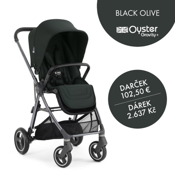 Oyster GRAVITY PLUS kočárek, Black Olive 2025