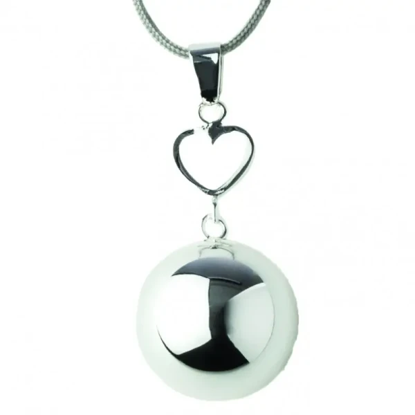 Bola Těhotenská rolnička FANTASY Silver heart
