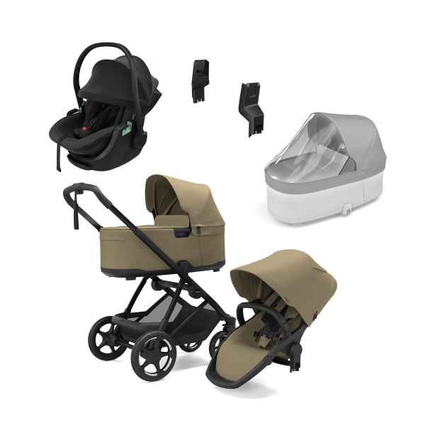 THULE Charm 2v1 Faded Khaki + autosedačka THULE MAPLE BLACK
