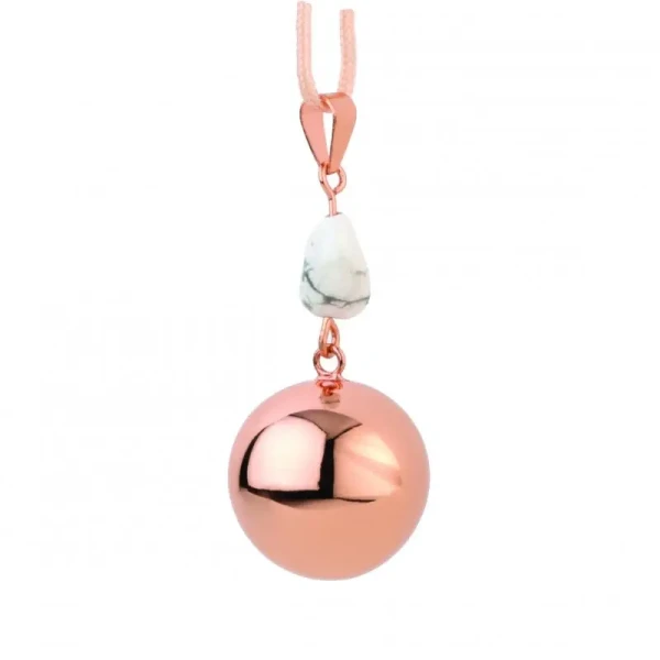 Bola Těhotenská rolnička FANTASY Rose gold marble stone