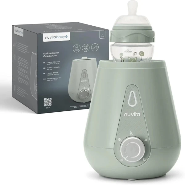 NUVITA Ohřívač láhve home & car, Sage Green