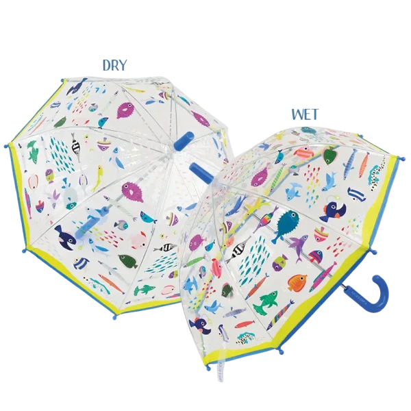 Floss&Rock Dáždnik Meniaci farbu Oceán transparentný