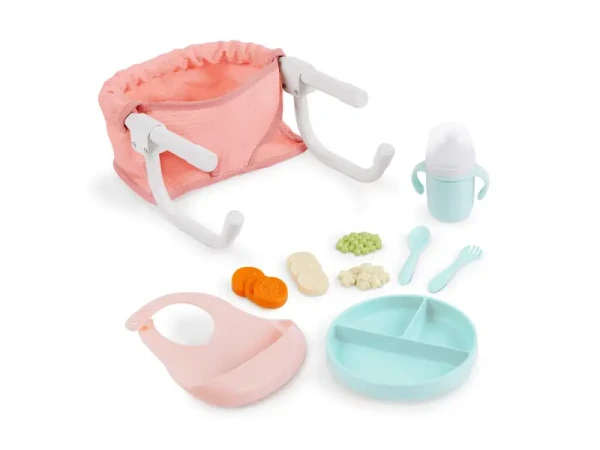 LullaBaby Židlička ke stolu pro panenky s doplňky