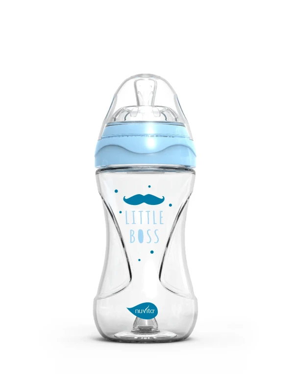 NUVITA Lahvička 240ml, Glass/Blue B