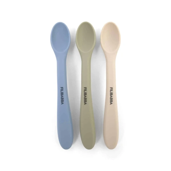 FILIBABBA TROJBALENIE SILIKÓNOVÝCH LYŽIČIEK NA KŔMENIE - OCEAN MIX
