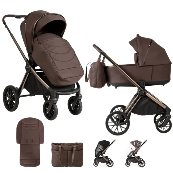 ADAMEX Kočík kombinovaný Bianco 13 Chocolate Brown