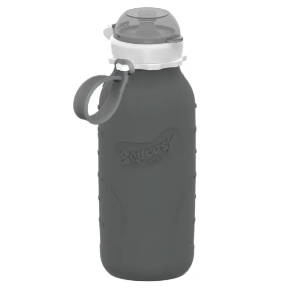Squeasy Gear silikónová fľaša 480ml sivá