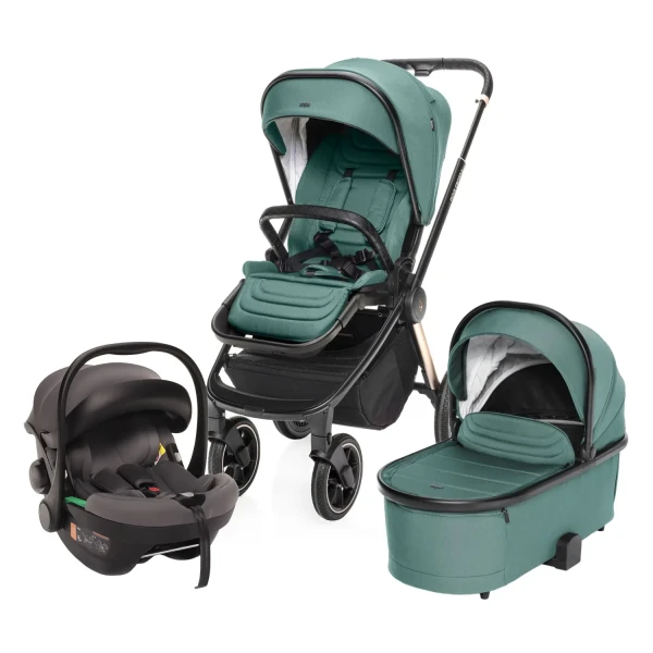 Zopa Set kočík Move Cross 3 + hlboká korba Move XL 3 + autosedačka XM podľa vlastného výberu, Antique Green/Gold