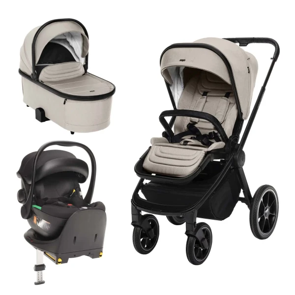 Zopa Set kočík Move Cross 3 + hlboká korba Move XL 3 + autosedačka XM podľa vlastného výberu + báza, Ivory Beige