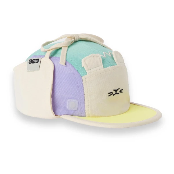 KiETLA FUN LION šiltovka s UV ochranou a ochranou krku - Lion Green 42-45 cm