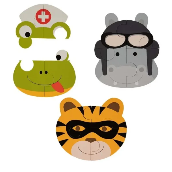 BO Jungle Pěnové puzzle B-Animal Tiger/Hippo/Frog