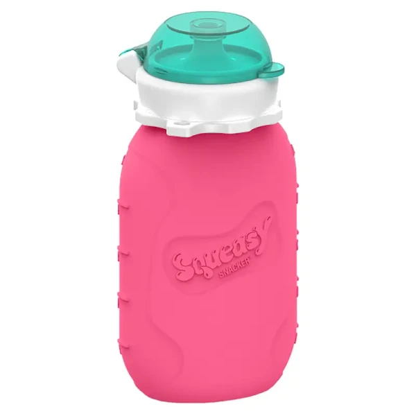 Squeasy Gear silikónová kapsička 180 ml ružová