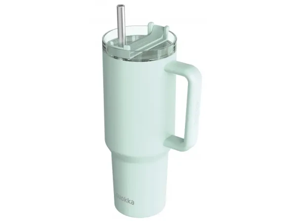 Quokka Nerezový termohrnek s brčkem Stream Turquoise 1200 ml