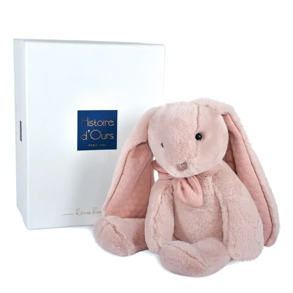 DouDou et compagnie plyšový zajačik 40cm - Ružový