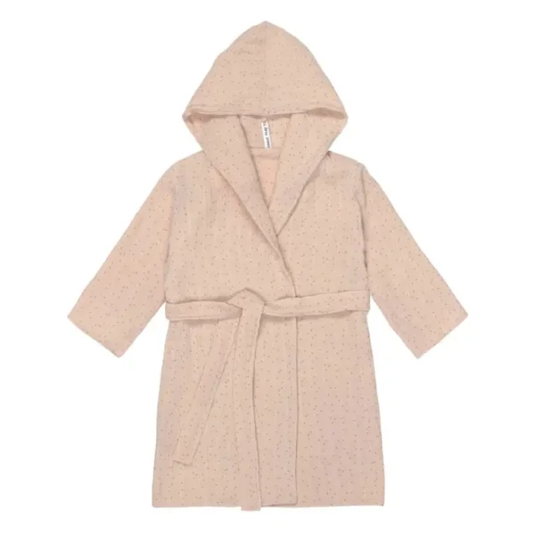 LÄSSIG Muslin Bathrobe 2024 dots peach rose 24-36m.
