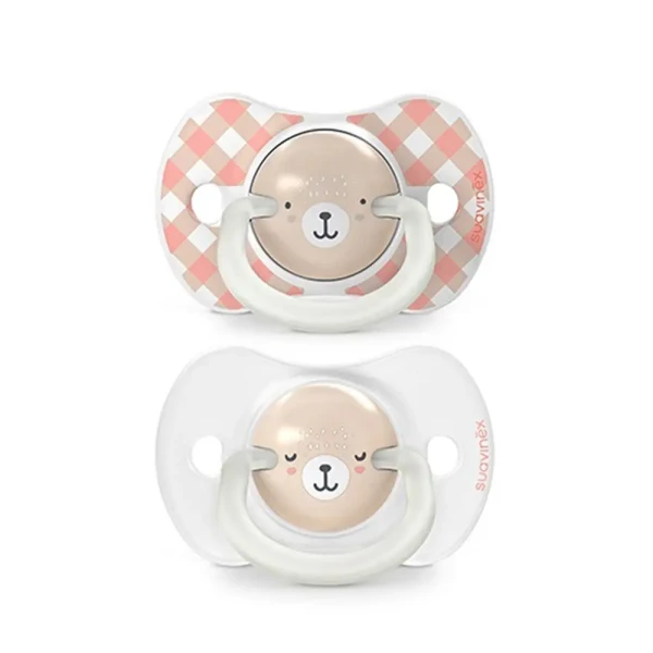 SUAVINEX Cumlík DEŇ&NOC fyziologický silikón WILD @ FREE 0-6 m - 2ks - ružové