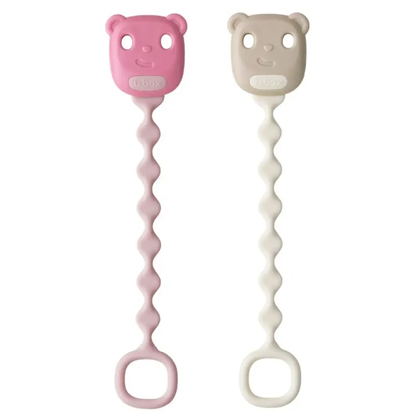 Silikonový klip na dudlík, 2 ks - blush/vanilla
