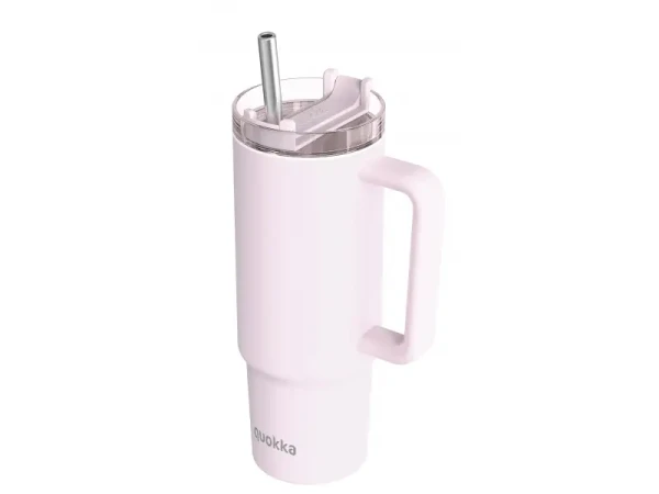 Quokka Nerezový termohrnek s brčkem Stream Light Pink 950 ml