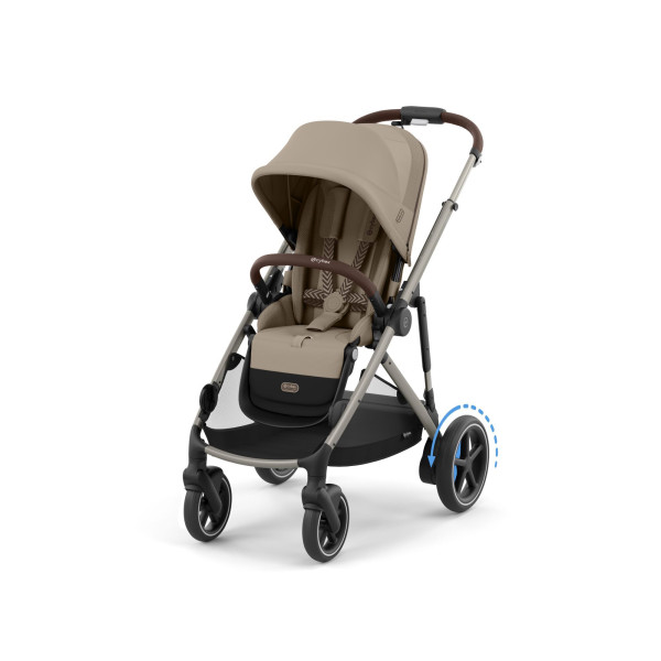 Cybex e-Gazelle S Almond Beige - Taupe Rám + fusak Snogga ZDARMA