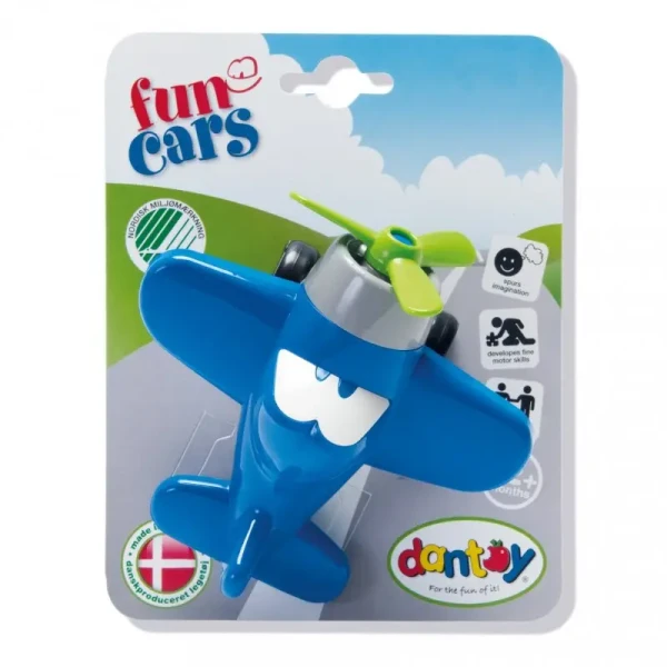 DANTOY Fun Cars letadélko modré 1ks 12m+