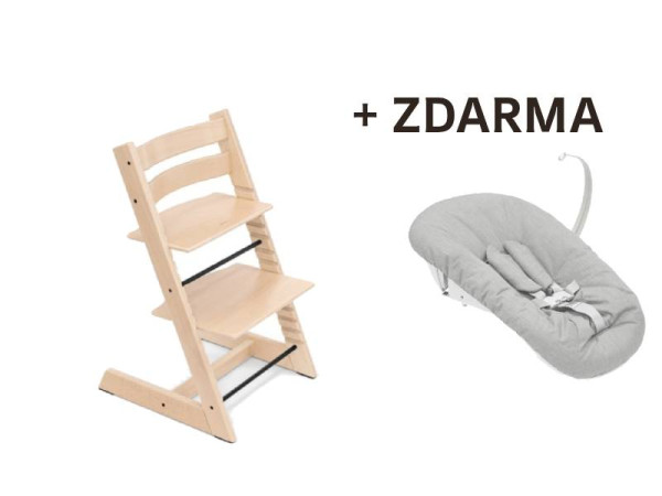 Stokke Tripp Trapp – rastúca stolička Classic Collection Natural+ newborn set ZDARMA