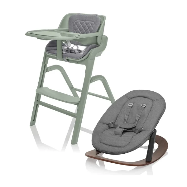 Zopa Set židlička Inspira + novorozenecký set + houpací základna, Pistacio  Green