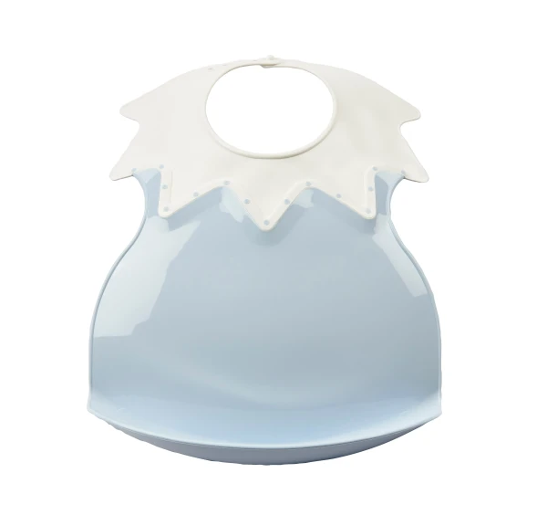 THERMOBABY Plastový bryndák s límcom, Baby Blue