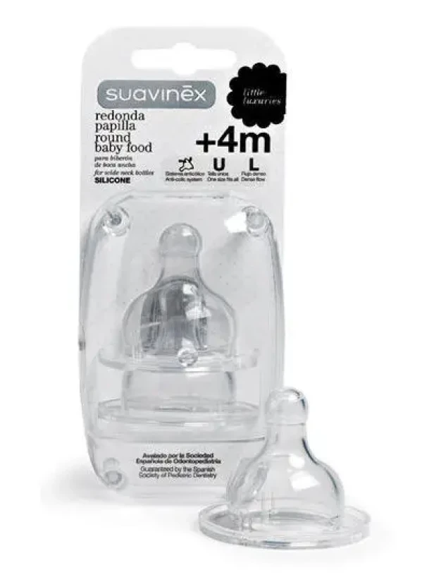 SUAVINEX | SAVIČKA ŠIROKOHRDLÁ Silikon UNI/L - 2 ks