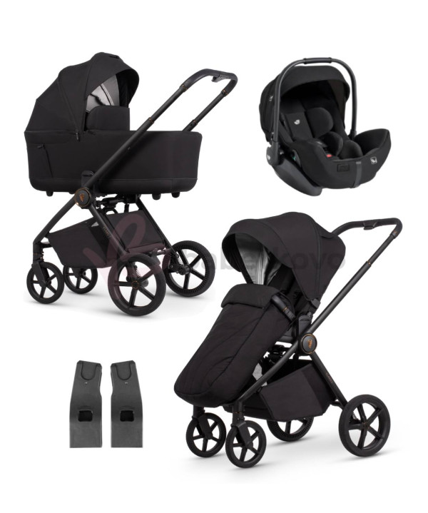 VENICCI CLARO 2 kombinovaný kočík Noir + Autosedačka Joie i-Level Pro