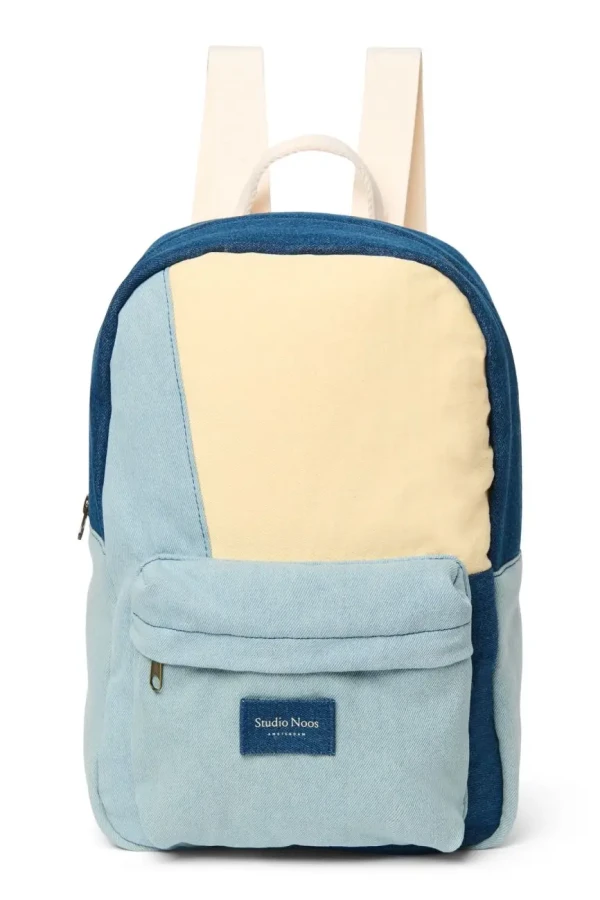 STUDIO NOOS - Patchwork Midi BACKPACK - batôžtek Denim