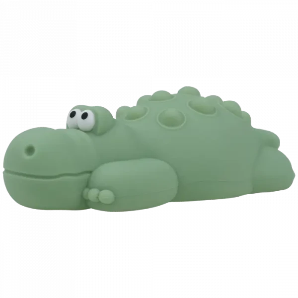 Mary's LED silikónové nočné svetlo POP IT RGB se zvukem - krokodíl