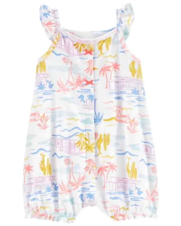 CARTER'S Overal letný Ivory Palm dievča NB