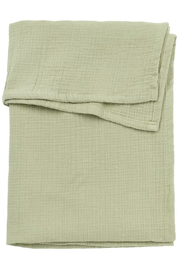 Mušelínová přikrývka 75x100 - Soft Olive