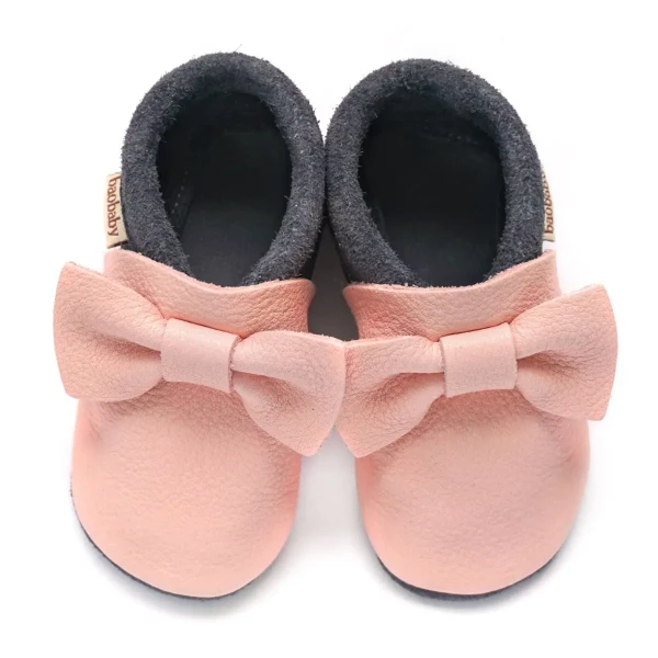 Baobaby Soft Sole capáčky,Pirouettes Pink, světle růžová,mašle, XL