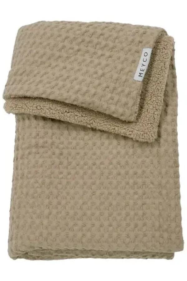 Deka Waffle Teddy fleece - Taupe